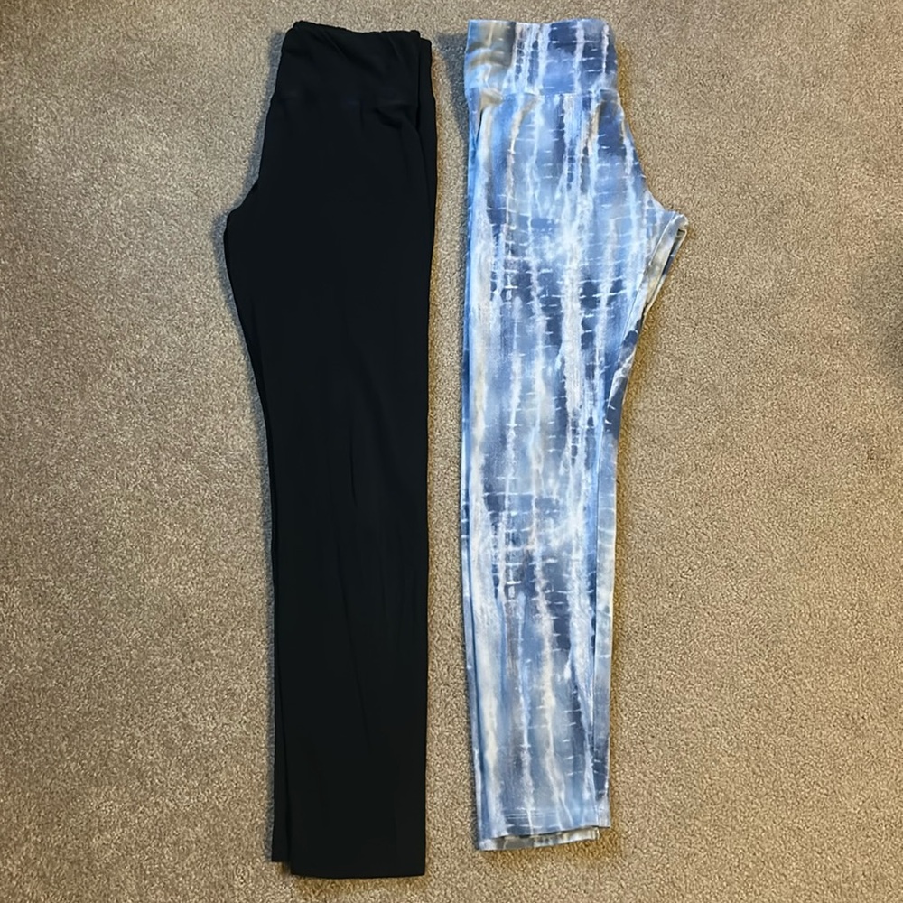 Two pairs of girls justice leggings